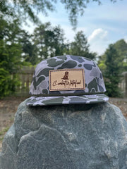 Combat Waterfowl Lab Patch Grandpa Rope Hat - Marsh Duck Camo