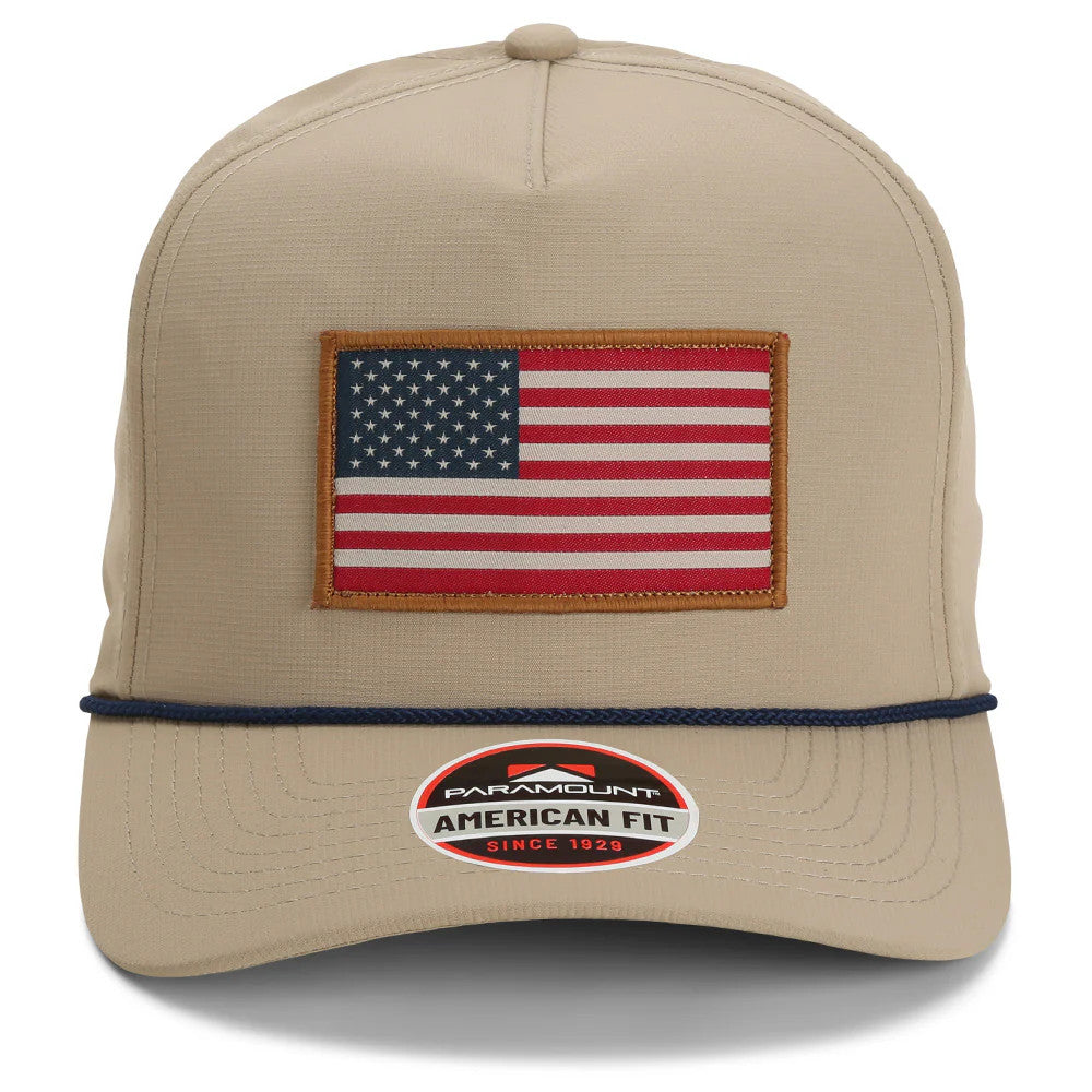 Paramount USA Flag Performance Ripstop Cap – Khaki