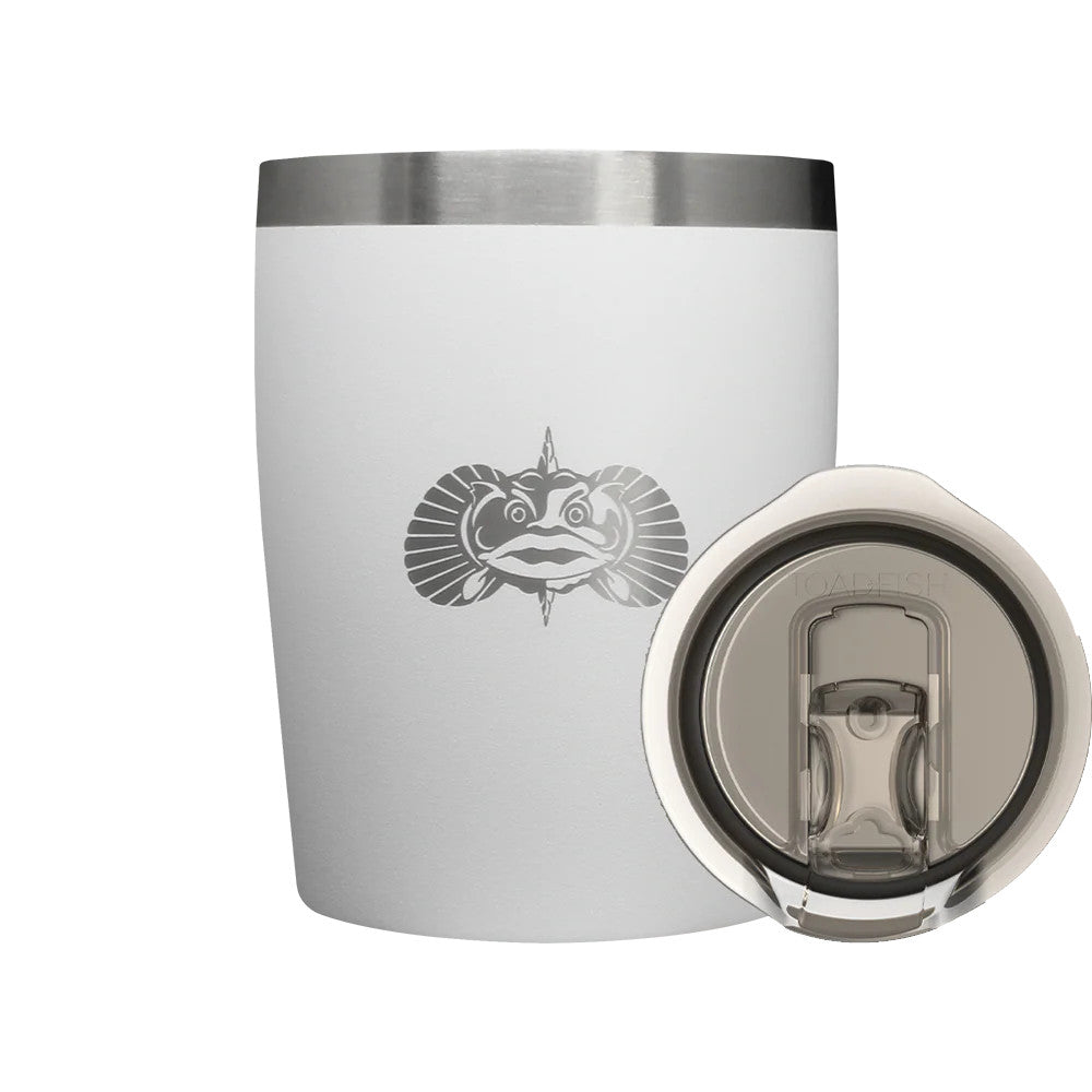 Toadfish Non-Tipping 10 oz Rocks Tumbler – White
