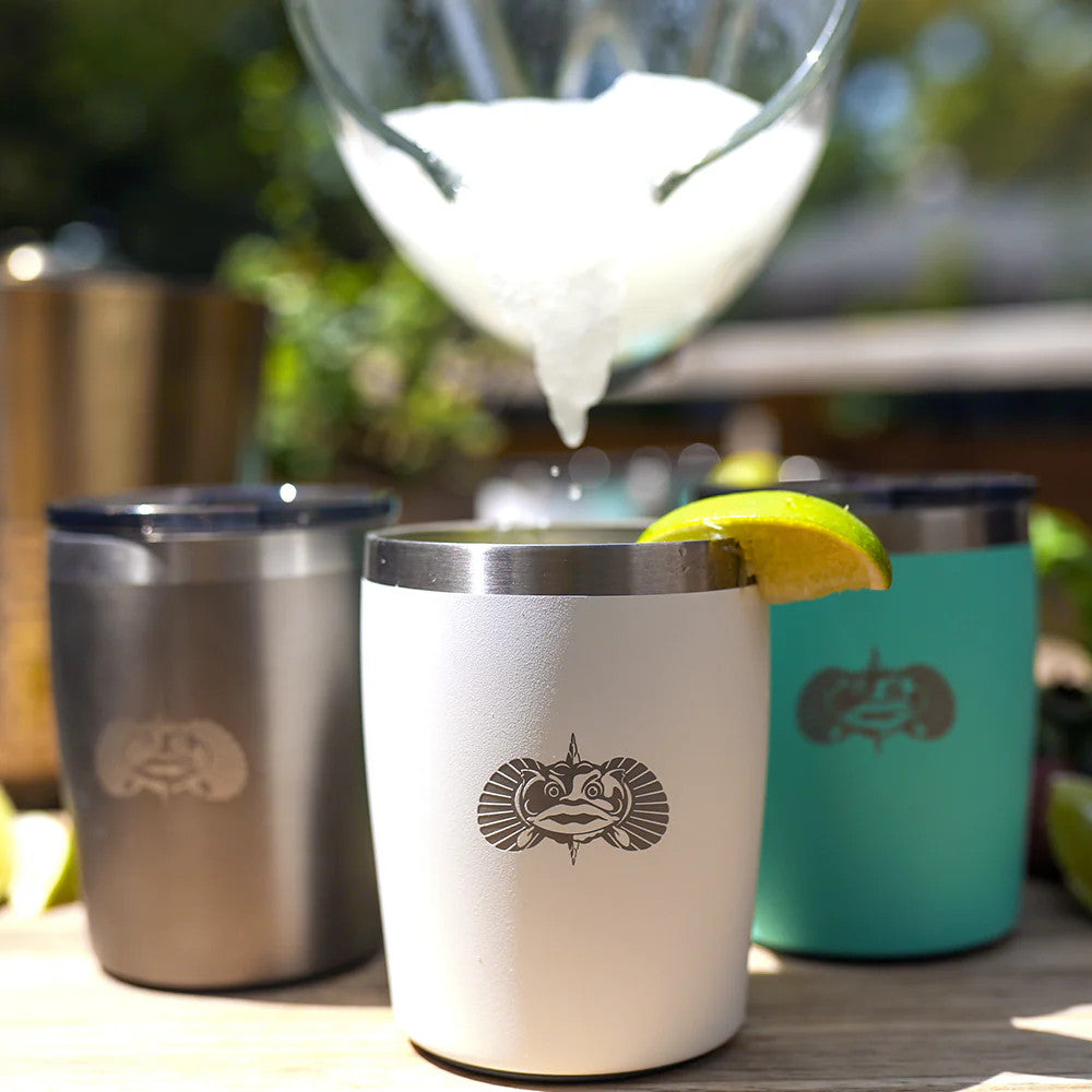 Toadfish Non-Tipping 10 oz Rocks Tumbler – White