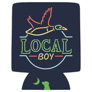 Local Boy Neon Duck Latte Koozie - Navy