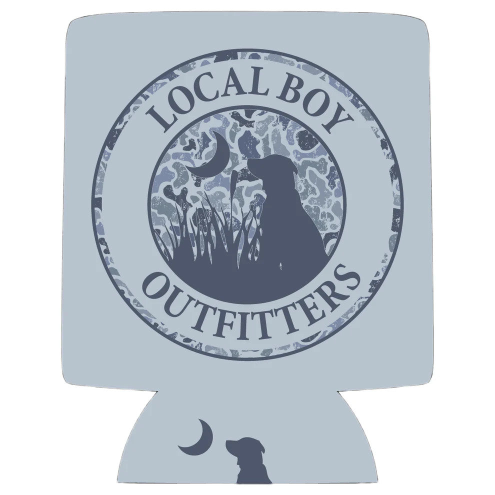 Local Boy Original Distressed LCF Cobalt Circle Koozie
