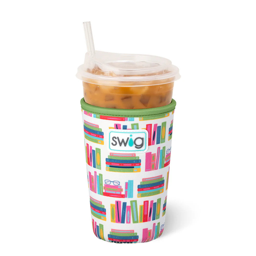 Swig Life Medium Iced Cup Coolie - Book Club