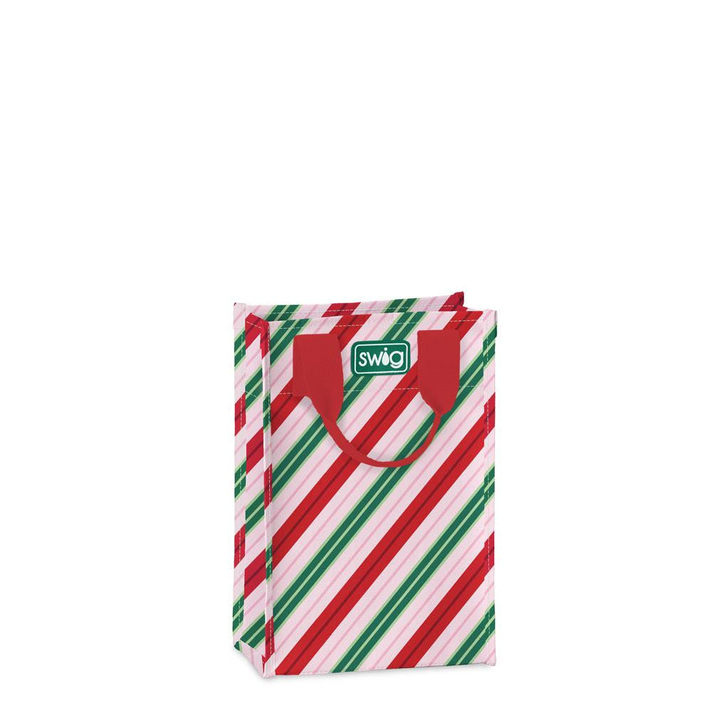 Swig Life Candy Cane Lane Tall Reusable Gift Bag