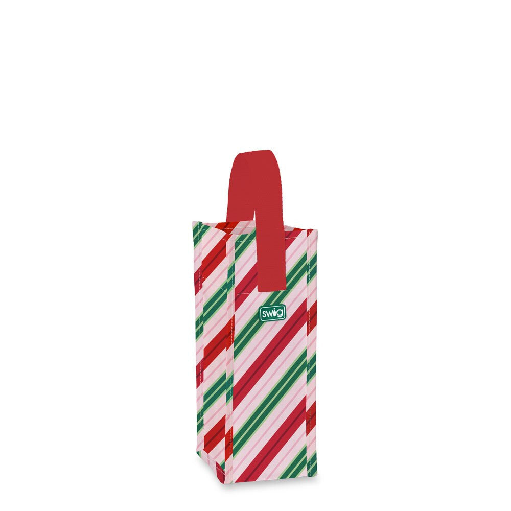 Swig Life Candy Cane Lane Reusable Wine Gift Bag
