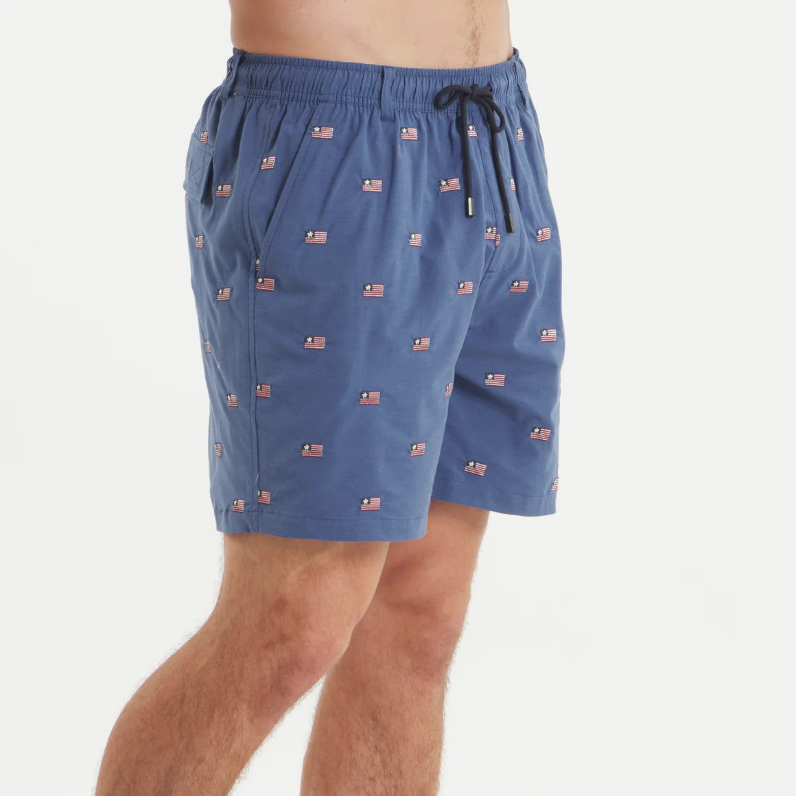 Southern Marsh Southernclassics Swim Trunk Charbray Flags - Navy Swim