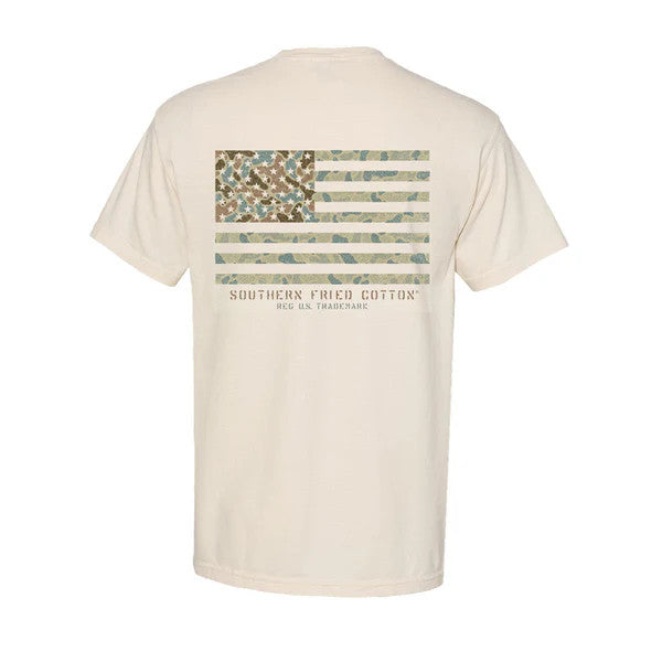 Southern Fried Cotton Men's Old School USA Tee - Ivory