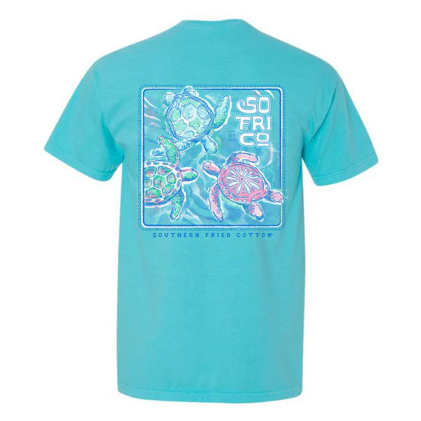 Southern Fried Cotton Women's Saltwater Society Tee - Lagoon