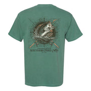 Southern Fried Cotton Men's Bass Hunter Tee - Light Green