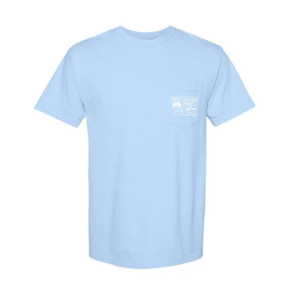 Southern Fried Cotton Women's Peace Love and Cowboy's Tee - Hydrangea