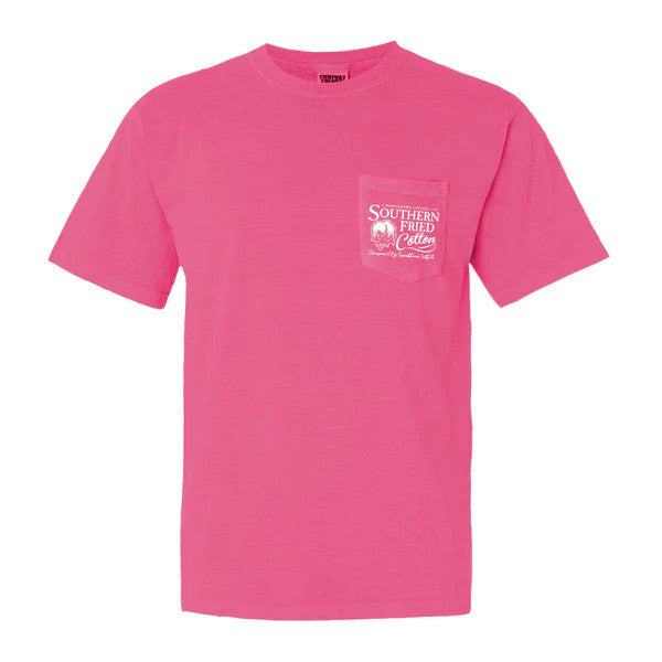 Southern Fried Cotton Women's Magnolia Cross Tee - Crunchberry