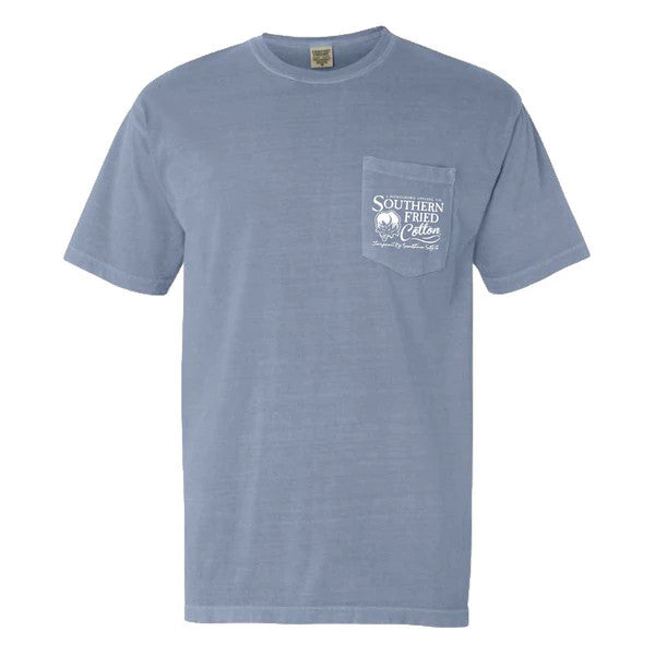 Southern Fried Cotton Men's Out in the Field Tee - Ice Blue