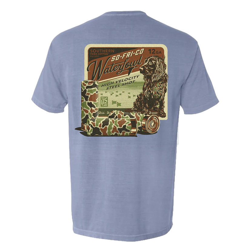 Southern Fried Cotton Men's Waterfowl Tee - Ice Blue