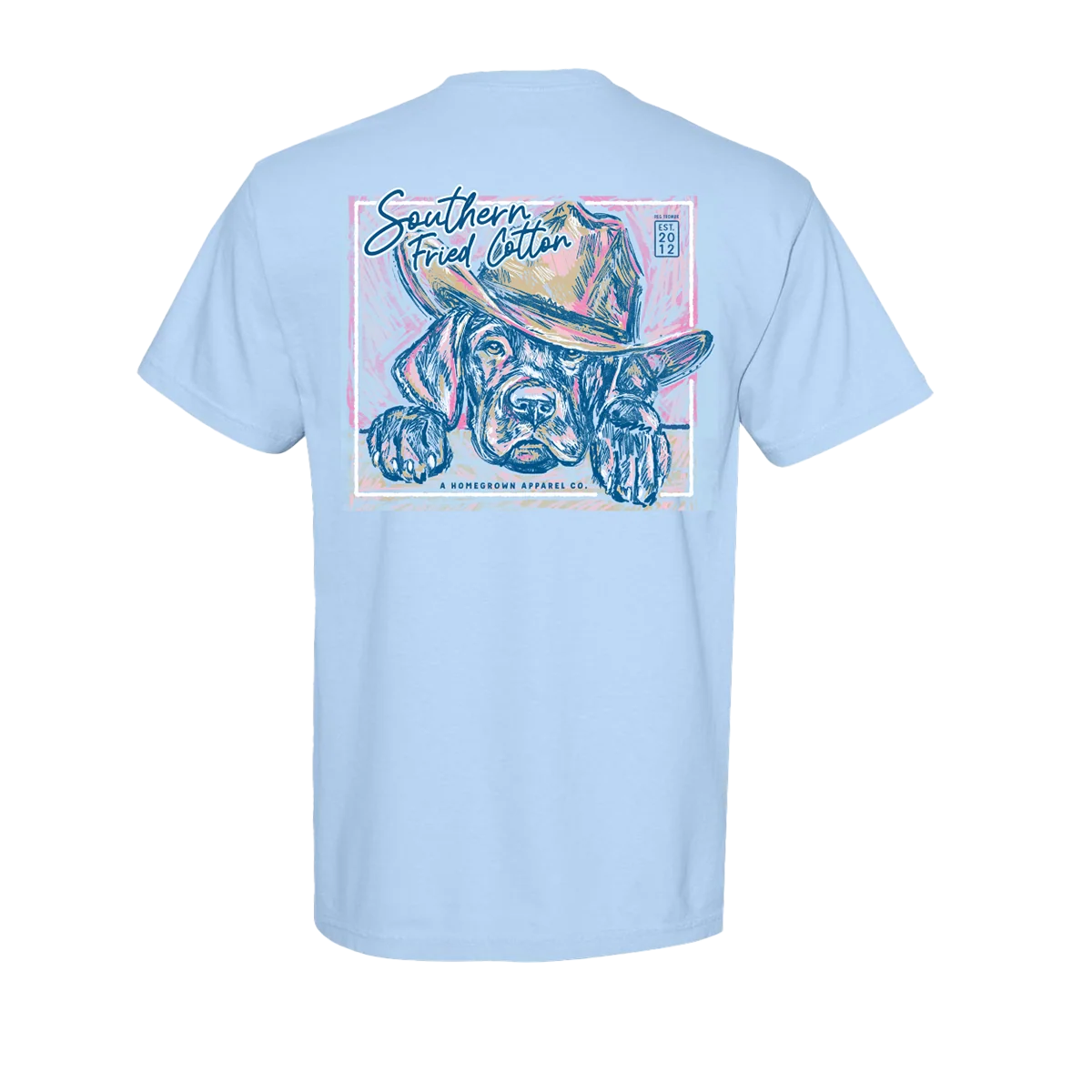 Southern Fried Cotton Men's Howdy Y'all Tee - Hydrangea