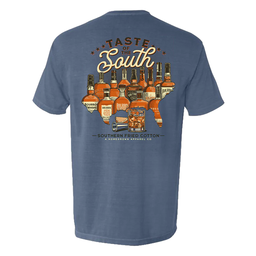 Southern Fried Cotton Men's Taste of the South Tee - Blue Jean