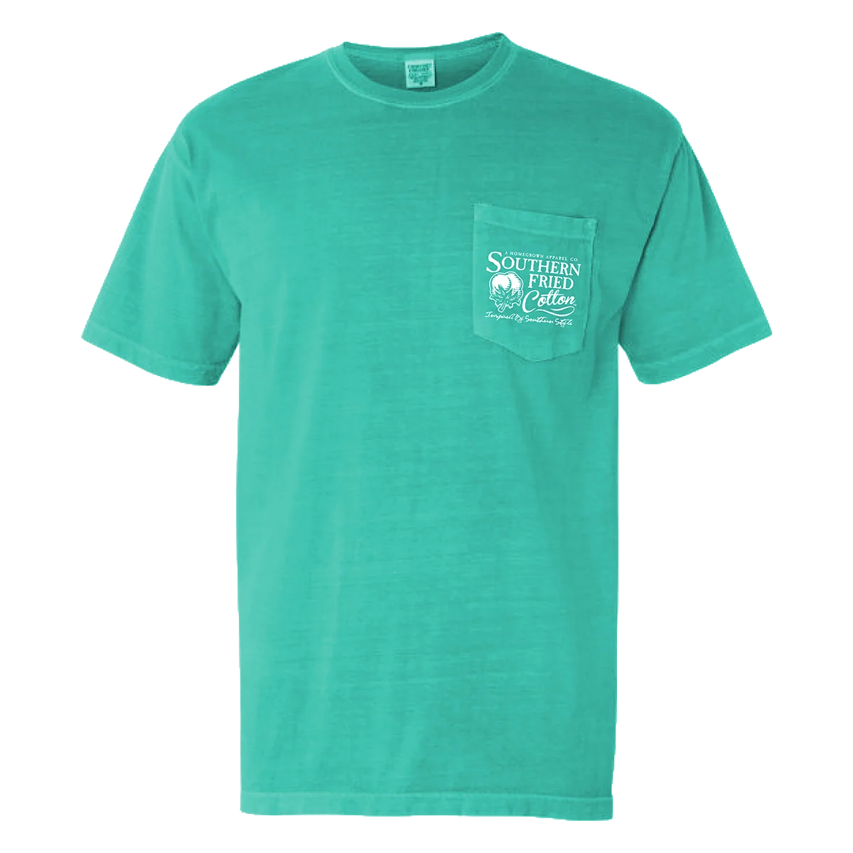 Southern Fried Cotton Men's Cool It Cowboy Tee - Seafoam