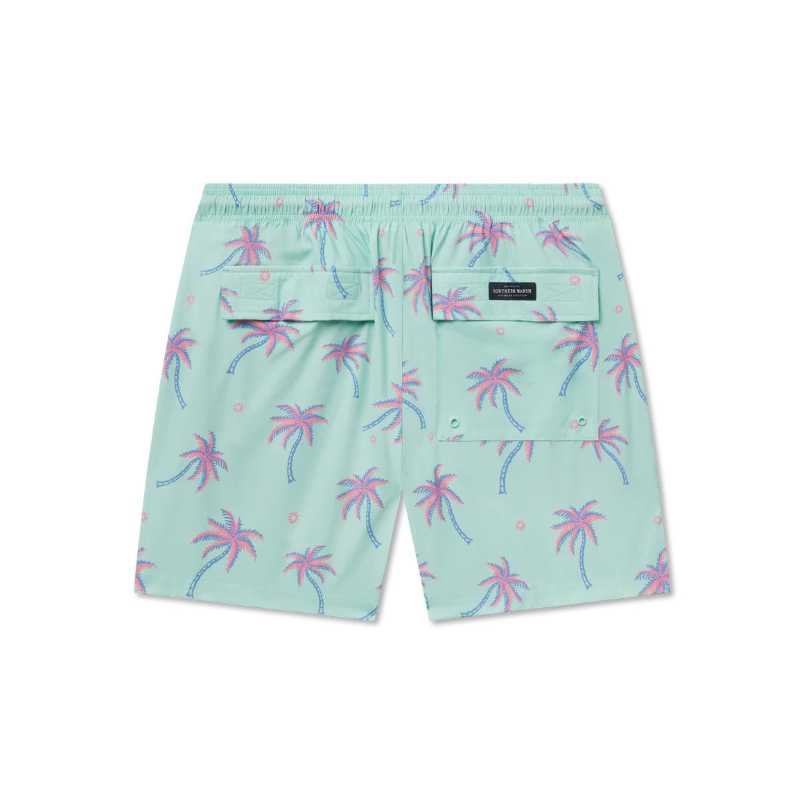 Southern Marsh Men's FieldTec Ripstop Performance Trunk - Palms - Antigua Blue