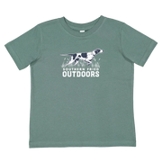 Southern Fried Cotton Toddler Boys Outdoors Pointer Tee - Basil