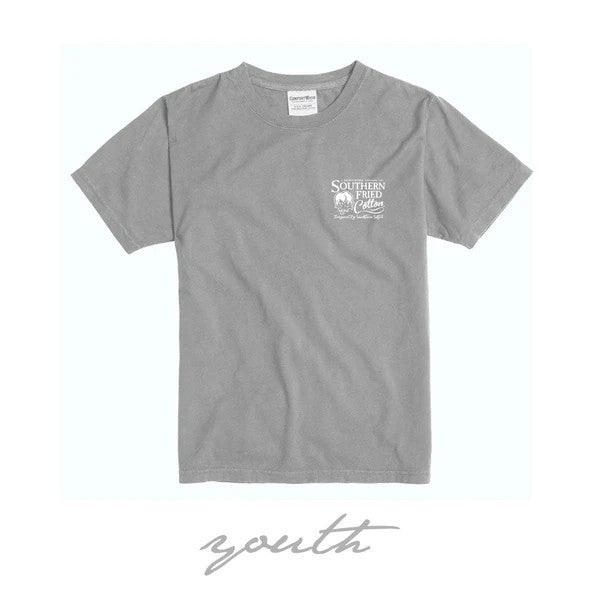 Southern Fried Cotton Youth Duck Camo Tee - Granite