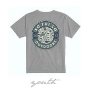 Southern Fried Cotton Youth Old School Fish Camo Tee - Granite