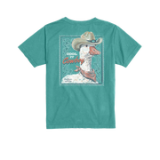 Southern Fried Cotton Youth Cool It Cowboy Tee - Seafoam
