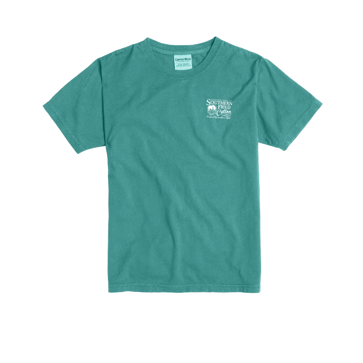 Southern Fried Cotton Youth Cool It Cowboy Tee - Seafoam