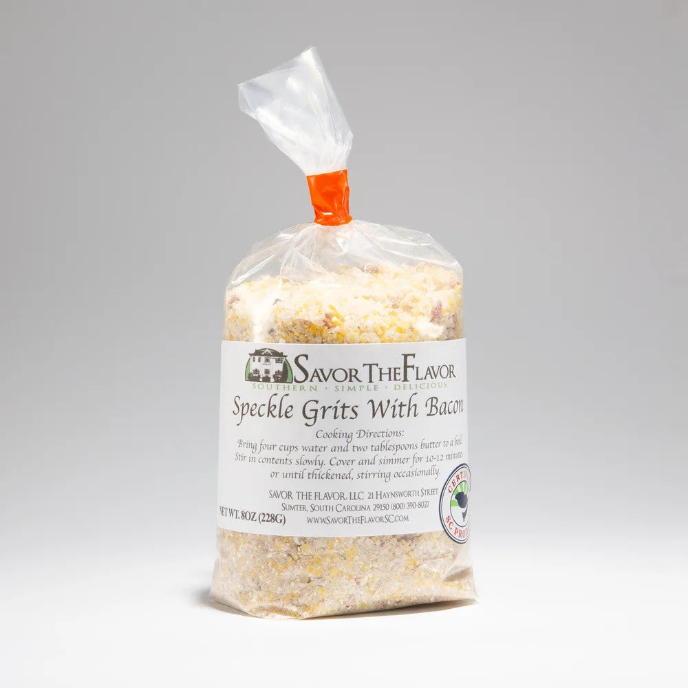 Savor The Flavor Speckled Grits with Bacon