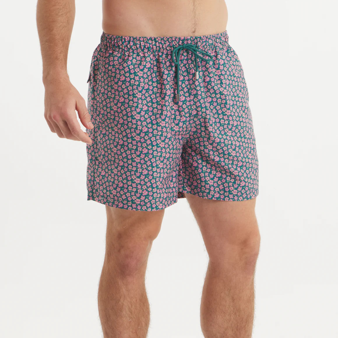 Southern Marsh Harbor Swim Trunk Azalea Way - Navy & Champions Green