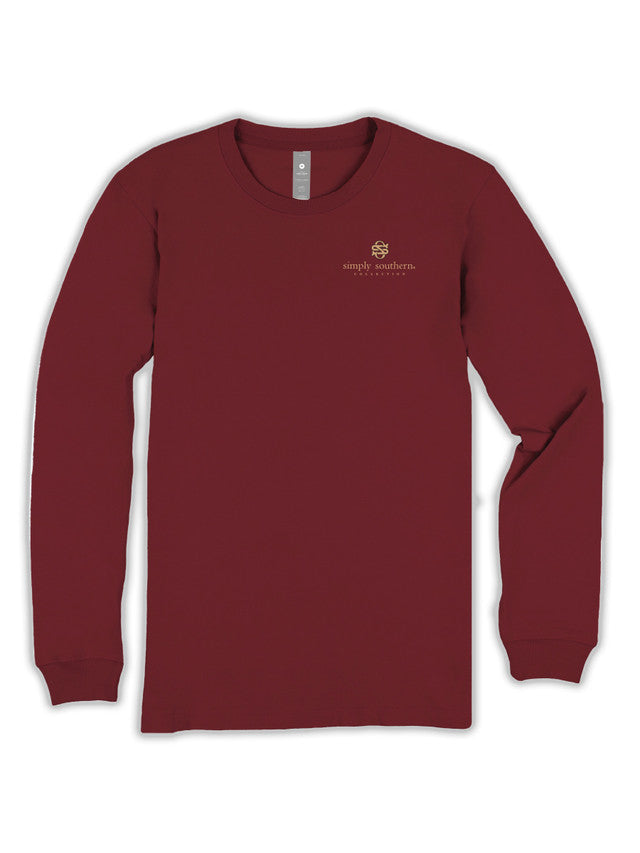 Simply Southern Women's Long Sleeve Soul T-Shirt - Carmine