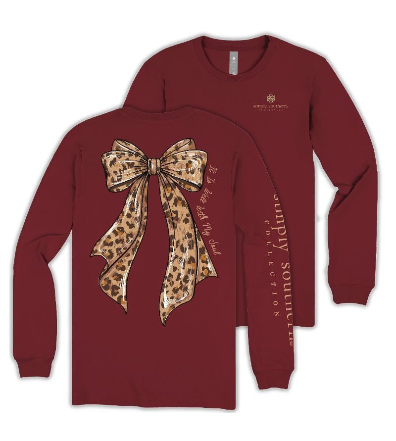 Simply Southern Women's Long Sleeve Soul T-Shirt - Carmine