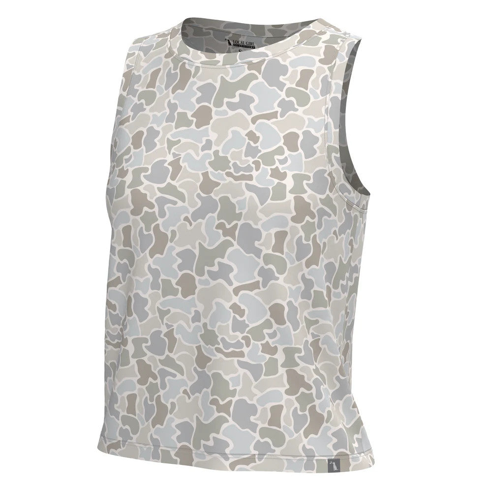 Local Girl Muscle Tank 2.0 - Forest Camo Saltwater