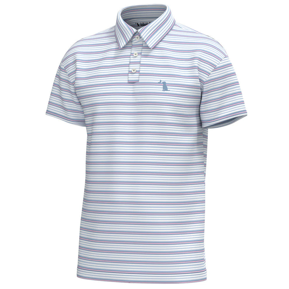 Local Boy Men's Cape Polo -Sky Blue/Pink