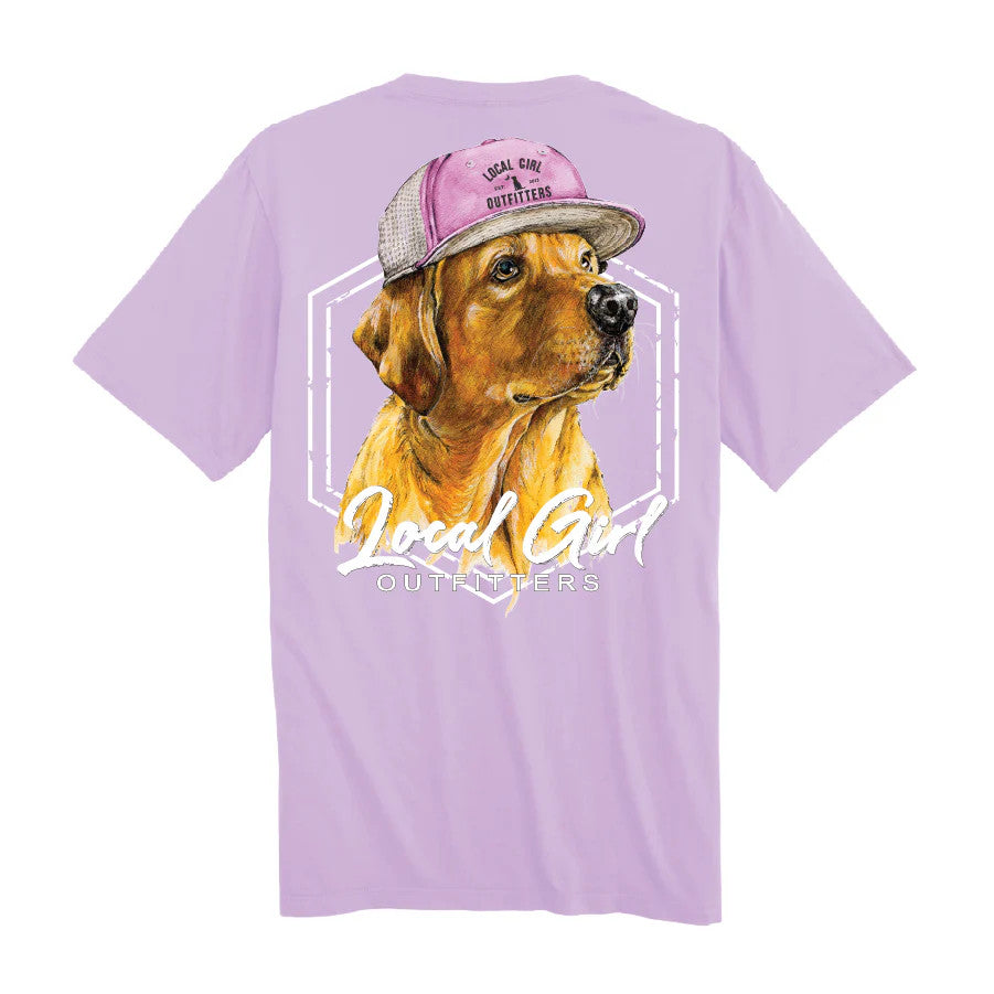 Local Girl Youth Lab in Hat T-Shirt - Orchid