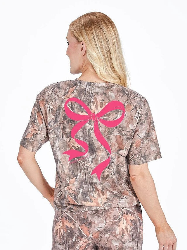 Simply Southern Women's Camo Bow Tee