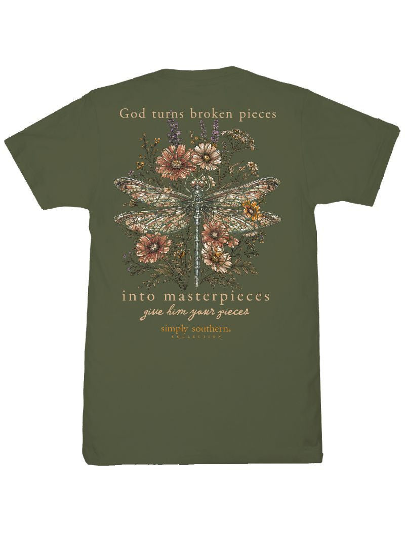 Simply Southern Women's Broken Tee - Dill