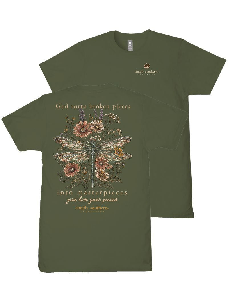 Simply Southern Women's Broken Tee - Dill