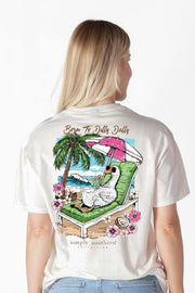 Simply Southern Women's Dilly Dally Tee - Oyster