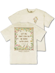 Simply Southern Women's Done with Love Tee - Bone