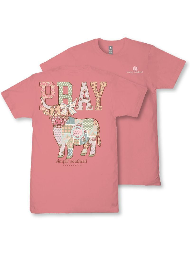 Simply Southern Youth Pray Tee - Tearose