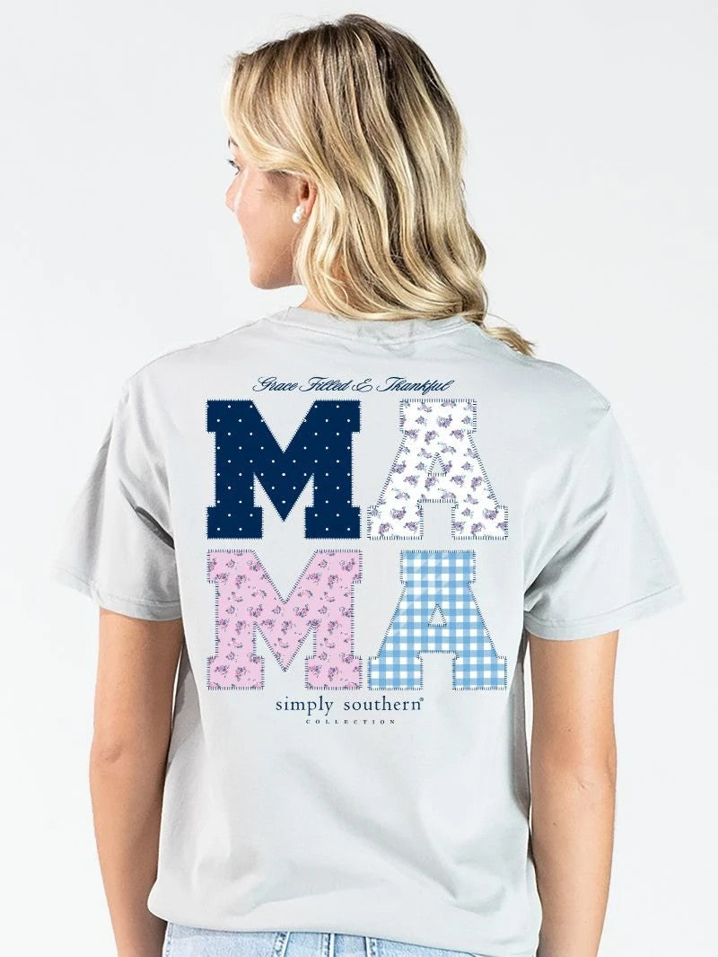 Simply Southern Women's Preppy Mama Tee - Lunar