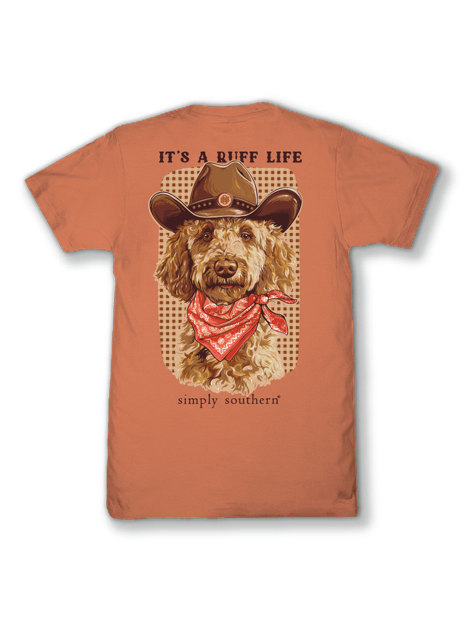 Simply Southern Women's Ruff Life Tee - Papaya