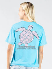 Simply Southern Women's TrackT5 Bows Tee - Lagoon