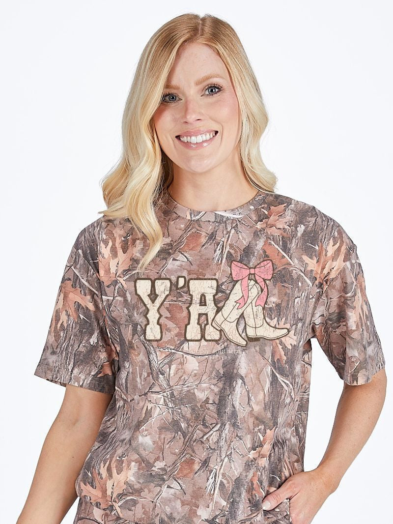 Simply Southern Women's Y'all Camo Tee