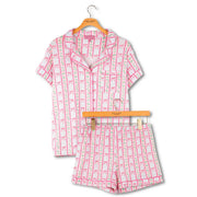 Simply Southern Youth Button Up PJ Set - Bow Stripe