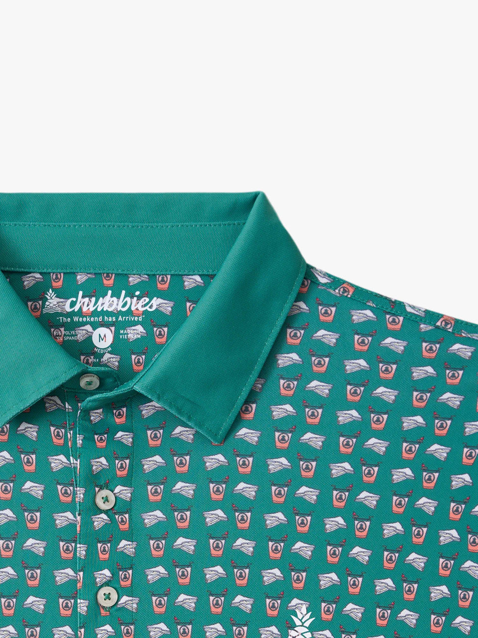 Chubbies Men's The Sandwiches & Swing Polo - Green Snacks