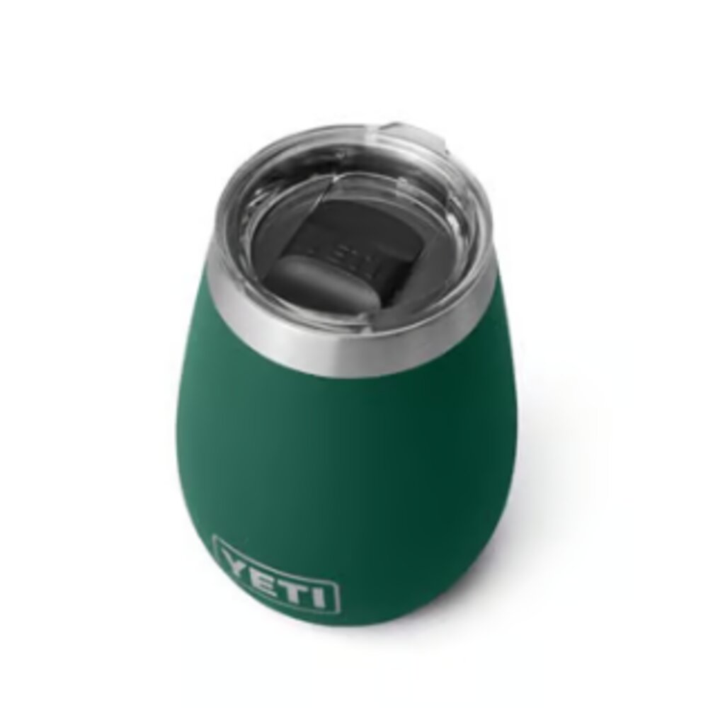YETI Rambler 10 oz Black Forest Green BPA Free Wine Tumbler with MagSlider Lid