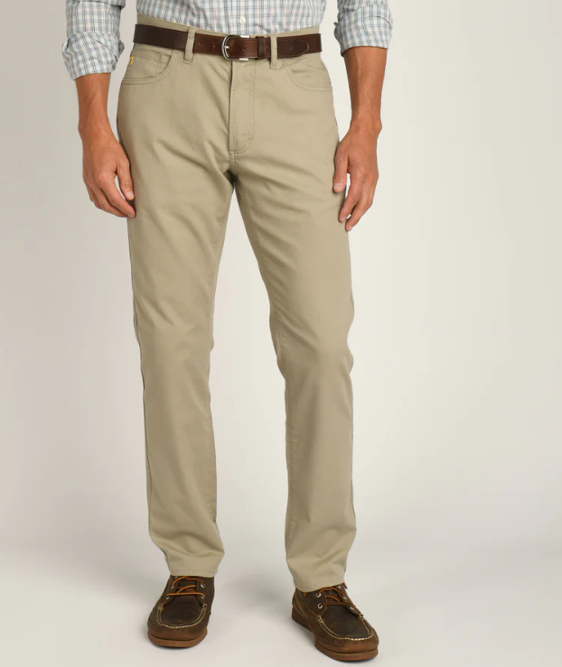 Duck Head Men's Pinpoint Canvas Five Pocket Pant - Khaki