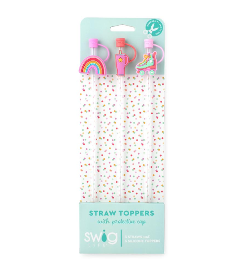 Swig Life Roller Rink Straw Topper Set