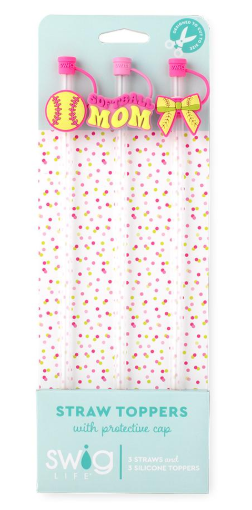 Swig Life Pitch Hit Run Straw Topper Set