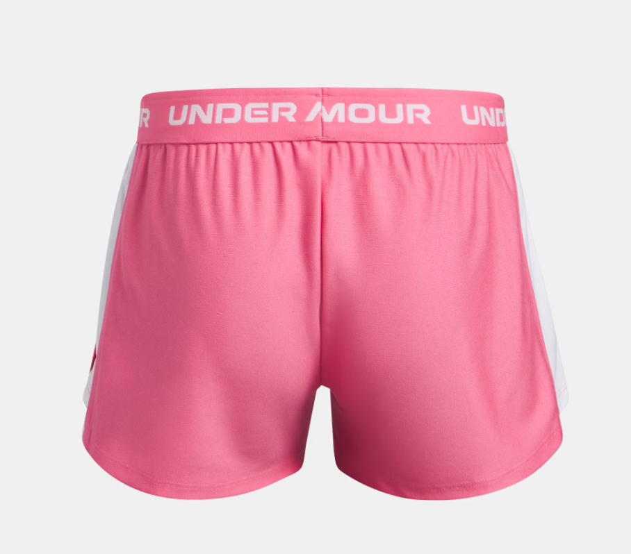 Under Armour Girls Tech Play Up Shorts - Super Pink/White